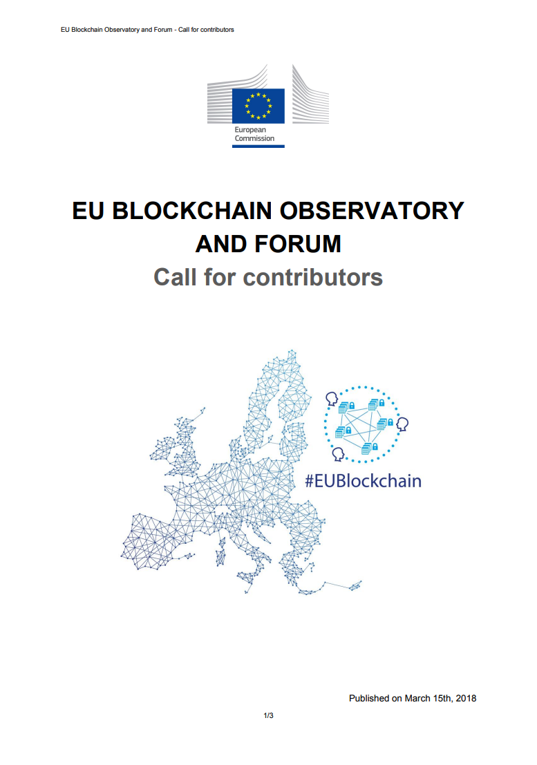 EU Blockchain Observatory and Forum is issuing a call for contributors
